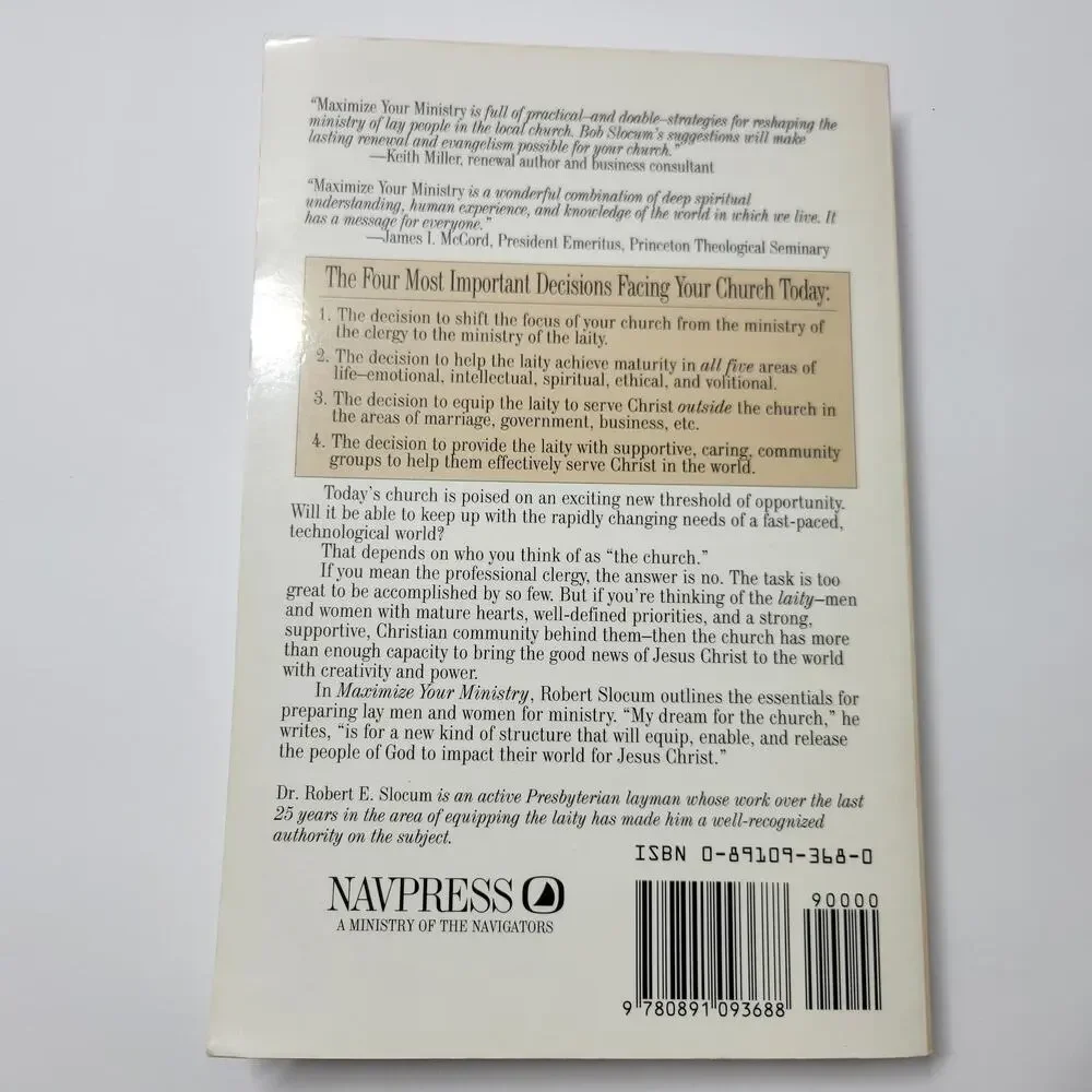 Maximize Your Ministry Robert E Slocum Christian Lay Ministry Guide‎ Paperback